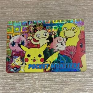 1998 Pocket Monsters Pokemon Bandai Vending Sticker Card Pikachu & Friends